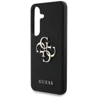   Guess Grained Big 4G Logo Small Classic Logo Samsung Galaxy S25 kemény hátlap tok, fekete