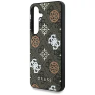   Guess 4G Printed Colored Peony Pattern Samsung Galaxy S25 MagSafe kemény hátlap tok, barna