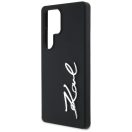 Karl Lagerfeld Silicone Metal Signature Logo Samsung Galaxy S25 Ultra szilikon tok, fekete