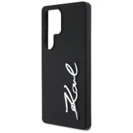   Karl Lagerfeld Silicone Metal Signature Logo Samsung Galaxy S25 Ultra szilikon tok, fekete