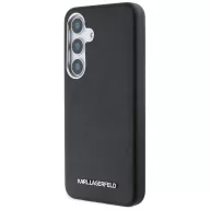   Karl Lagerfeld Saffiano Full Wrapped Elongated Metal Logo Samsung Galaxy S25 MagSafe tok, fekete
