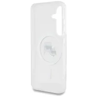   Karl Lagerfeld Button Karl & Choupette Heads Printed Logo Galaxy S25 MagSafe hátlap tok, fehér