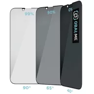   OBAL:ME Privacy 5D Apple iPhone 17E / 16E / 14 / 13 / 13 Prokijelzővédő üvegfólia, fekete