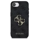 Guess PU 4G Metal Logo Apple iPhone 17e / iPhone 16e hátlap tok, sötétszürke