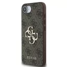 Guess PU 4G Metal Logo Apple iPhone 17e / iPhone 16e hátlap tok, barna