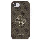 Guess PU 4G Metal Logo Apple iPhone 17e / iPhone 16e hátlap tok, barna