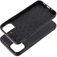   Forcell Carbon Premium Apple iPhone 17e / iPhone 16e karbon mintás szilikon tok, fekete
