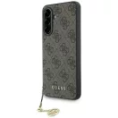 Guess 4G Charms Collection Samsung Galaxy A56 kemény hátlap tok, barna