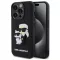 Karl Lagerfeld 3D Rubber Karl and Choupette Apple iPhone 15 Pro hátlap tok, fekete