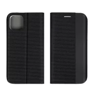   Forcell Sensitive Xiaomi Redmi Note 14 Pro 4G (Global) oldalra nyíló flip tok, fekete