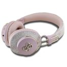Guess PU 4G Metal Logo ENC Wireless fejhallgató, rózsaszín