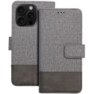   Gomma Xiaomi Redmi Note 14 Pro 4G flip/oldalra nyíló tok kártyatartó résszel, szürke