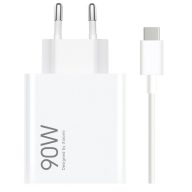   Xiaomi MDY-15-EK USB-A hálózati töltő adapter + USB-C töltő- és adatkábel, 90W,  6A, fehér