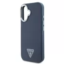 Guess Grained Triangle Apple iPhone 16 MagSafe tok, kék