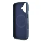 Guess Grained Triangle Apple iPhone 16 MagSafe tok, kék