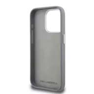   Karl Lagerfeld Grained PU K&CH Heads iPhone 16 Pro Max hátlap tok, szürke