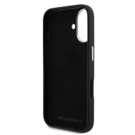   Karl Lagerfeld Grained PU K&CH Heads iPhone 16 hátlap tok, fekete