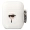Karl Lagerfeld 3D Logo NFT Karl Head Apple AirPods 1/2 szilikon tok, fehér