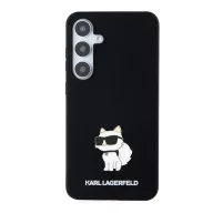   Karl Lagerfeld Liquid Silicone Choupette NFT Samsung Galaxy S24 Plus hátlap tok, fekete