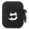 Karl Lagerfeld 3D Logo NFT Choupette Head Apple AirPods 1/2 szilikon tok, fekete