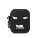 Karl Lagerfeld 3D Logo NFT Choupette Head Apple AirPods 1/2 szilikon tok, fekete