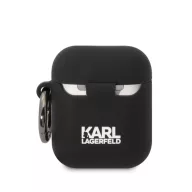   Karl Lagerfeld 3D Logo NFT Choupette Head Apple AirPods 1/2 szilikon tok, fekete
