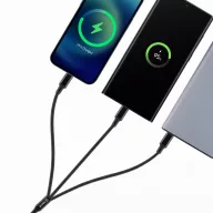   OBAL:ME Allconnect 3in1 USB-A-USB-C-Lightning-MicroUSB kábel, 12W, 1,2m, fekete