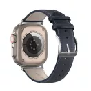 Dux Ducis YS Apple Watch 38/40/41mm bőr szíj, kék