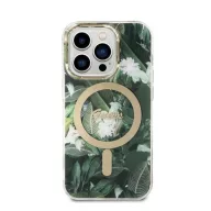   Guess Jungle MagSafe Apple iPhone 14 Pro hátlap tok, zöld + MagSafe töltő