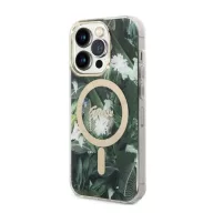   Guess Jungle MagSafe Apple iPhone 14 Pro Max hátlap tok, zöld + MagSafe töltő