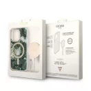 Guess Jungle MagSafe Apple iPhone 14 Pro Max hátlap tok, zöld + MagSafe töltő