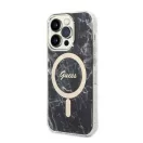 Guess Marble MagSafe Apple iPhone 14 Pro Max hátlap tok, fekete + MagSafe töltő