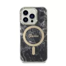 Guess Marble MagSafe Apple iPhone 14 Pro Max hátlap tok, fekete + MagSafe töltő
