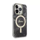 Guess Marble MagSafe Apple iPhone 14 Pro Max hátlap tok, fekete + MagSafe töltő