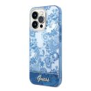 Guess Porcelain Collection Apple iPhone 14 Pro hátlap tok , kék