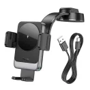Hoco HW14 műszerfalra rögzíthető wireless autós tartó, fekete / szürke
