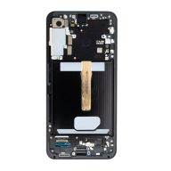   Samsung Galaxy S22 Plus kompatibilis LCD kijelző + érintő, kerettel, grafit, SM-S906B