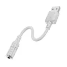 Hoco LS37 AUX USB-A - Jack 3,5mm adapter, szürke