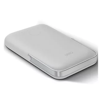   Uniq Hoveo mágneses Fast Wireless USB-C PD Power bank / külső akkumulátor / powerbank, kártyatartóval, 5000Mah, szürke