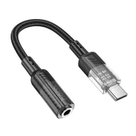 Hoco LS37 USB-C - 3,5mm jack adapter, fekete