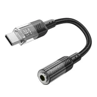 Hoco LS37 USB-C - 3,5mm jack adapter, fekete