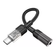 Hoco LS37 USB-C - 3,5mm jack adapter, fekete