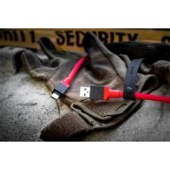   Tactical Fat Man USB / USB-C töltő- és adatkábel, 1m, piros