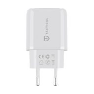   Tactical Base Plug Dual gyorstöltő adapter USB-A+ USB-C, 20W,fehér