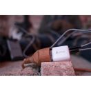 Tactical Base Plug Dual gyorstöltő adapter USB-A+ USB-C, 20W,fehér