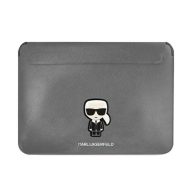   Karl Lagerfeld Sleeve Saffiano Ikonik Karl KLCS14PISFG 14" laptop tok, ezüst