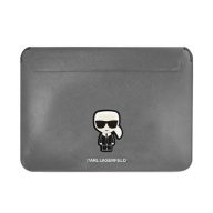   Karl Lagerfeld Sleeve Saffiano Ikonik Karl KLCS16PISFG 16" laptop tok, ezüst