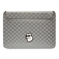   Karl Lagerfeld Sleeve Saffiano Monogram Choupette KLCS14SAKHPCG 14" laptop tok ,ezüst