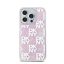 DKNY Liquid Glitter Checkered Pattern iPhone 15 Pro hátlap tok, rózsaszín