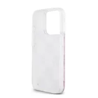   DKNY Liquid Glitter Checkered Pattern iPhone 15 Pro hátlap tok, rózsaszín